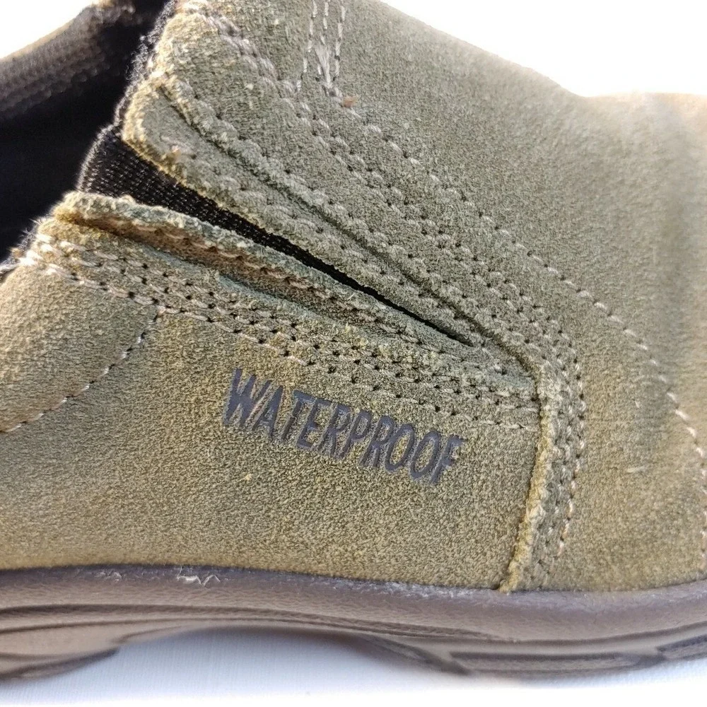 7.5 Earth Waterproof Suede Leather Slip On Loafers Casual Shoes Neutral‎